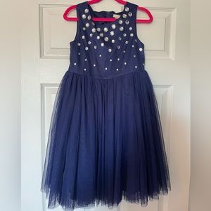 Size 8 girls chiffon dress with gem details
